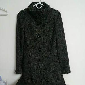 H&M black and white coat